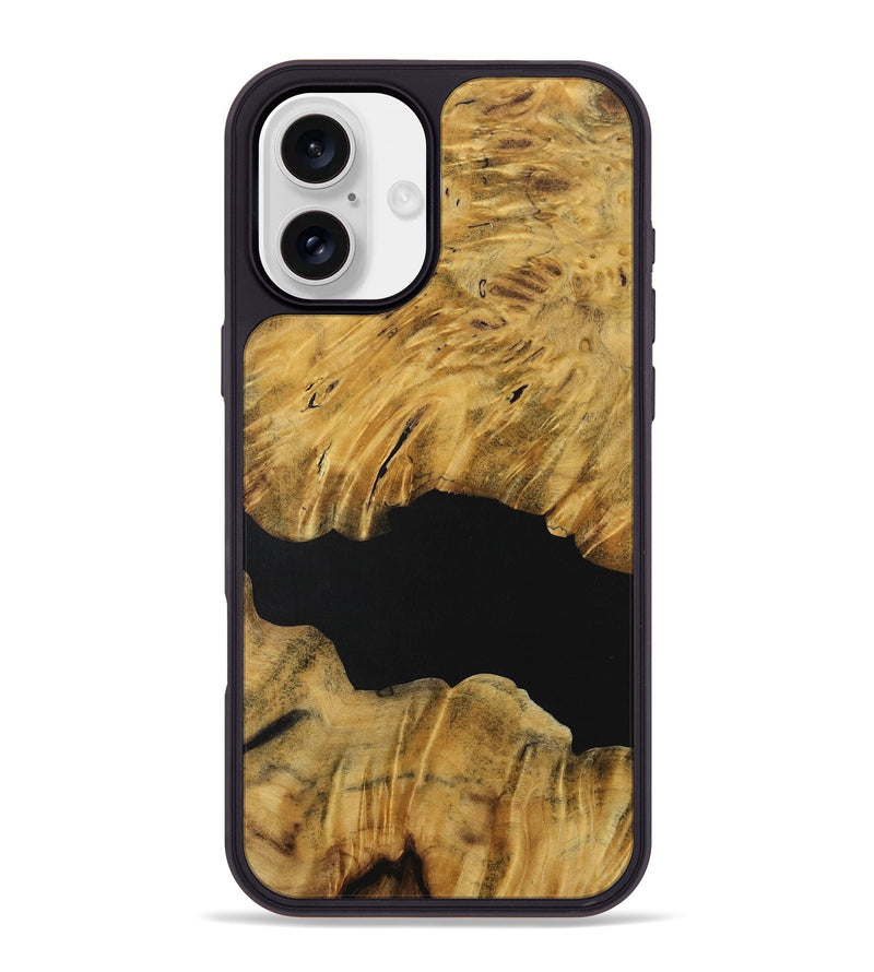 iPhone 16 Plus Wood Phone Case - Lenna (Pure Black, 731250)