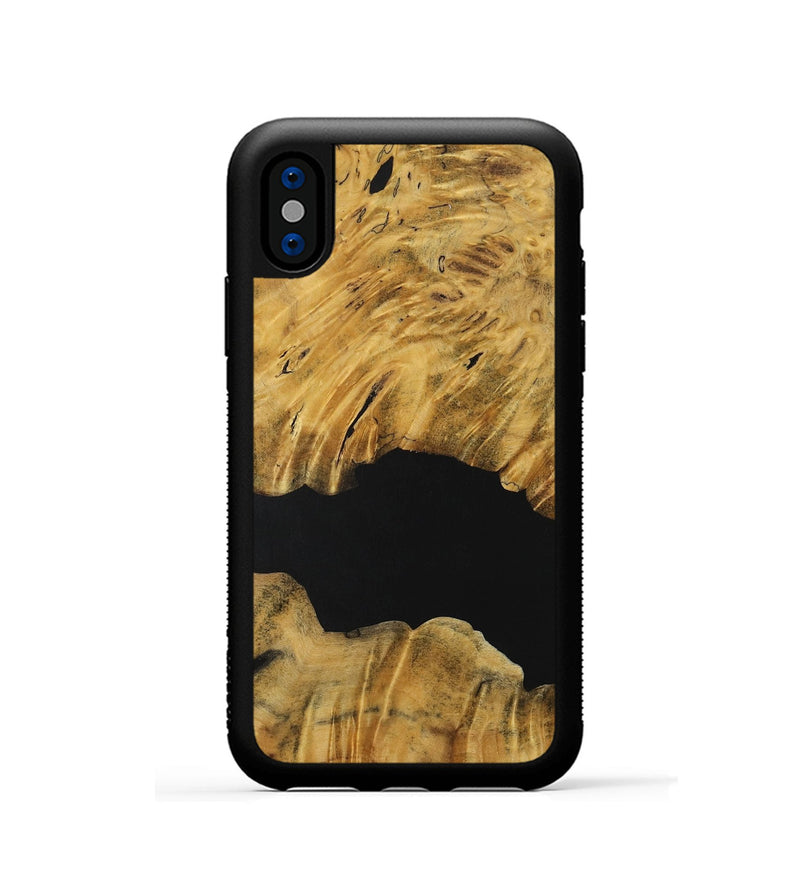 iPhone Xs Wood Phone Case - Lenna (Pure Black, 731250)