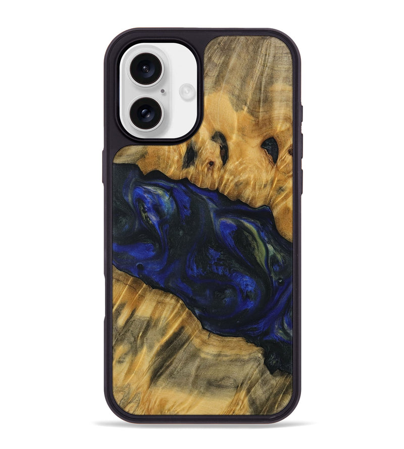 iPhone 16 Plus Wood Phone Case - Anne (Blue, 731255)