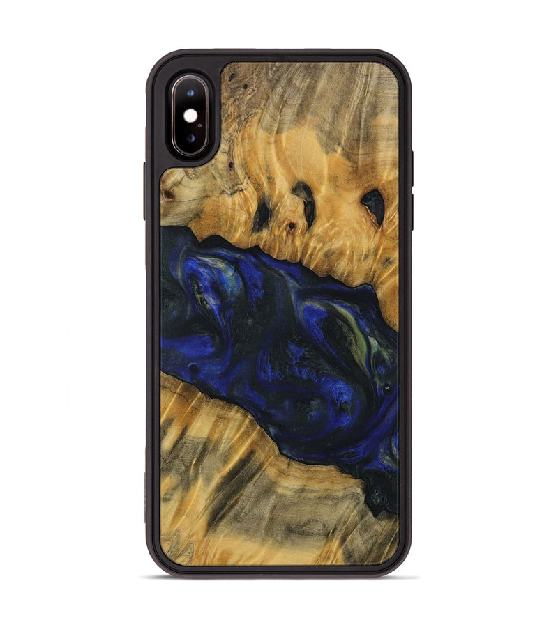 iPhone Xs Max Wood Phone Case - Anne (Blue, 731255)