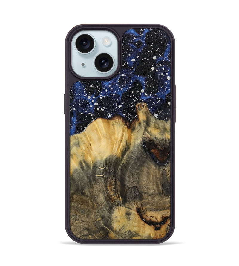 iPhone 15 Wood Phone Case - Yihban (Cosmos, 731258)