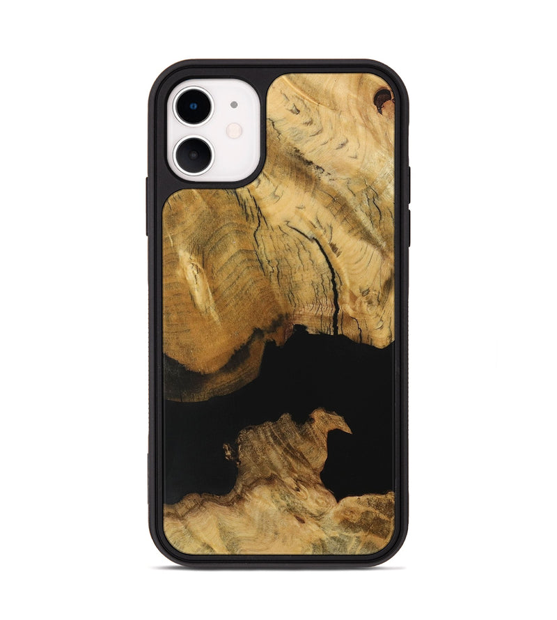 iPhone 11 Wood Phone Case - Arnav (Pure Black, 731262)