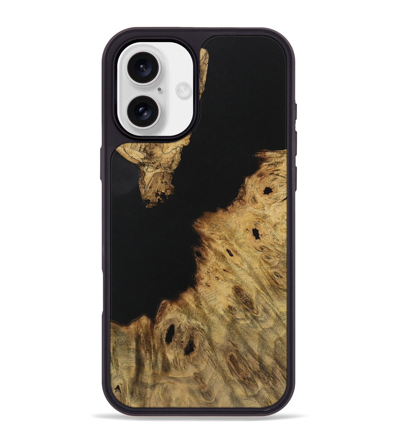 iPhone 16 Plus Wood Phone Case - Renelle (Pure Black, 731263)