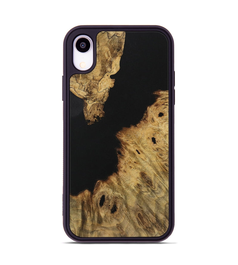 iPhone Xr Wood Phone Case - Renelle (Pure Black, 731263)