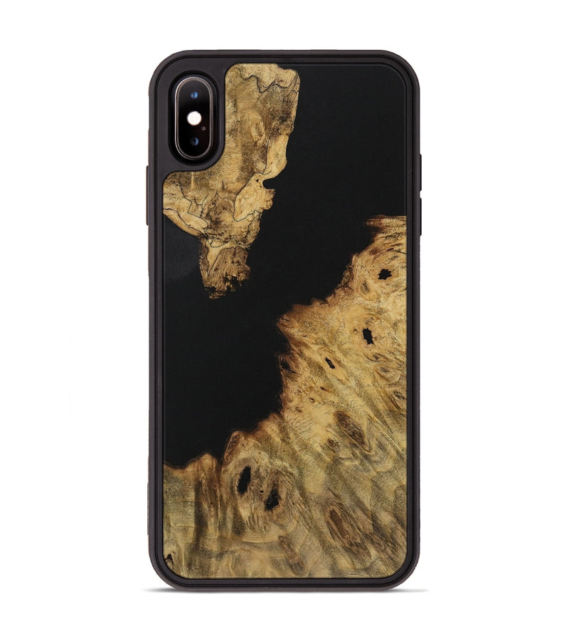 iPhone Xs Max Wood Phone Case - Renelle (Pure Black, 731263)