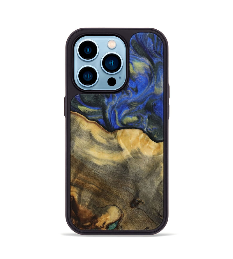 iPhone 14 Pro Wood Phone Case - Susanna (Blue, 731264)