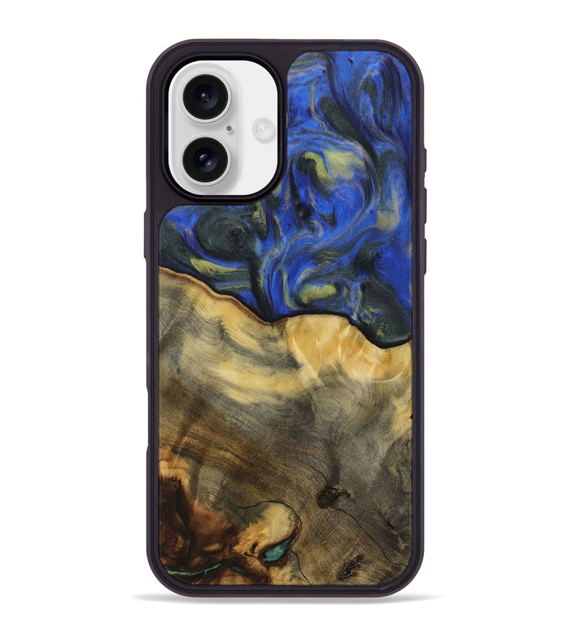 iPhone 16 Plus Wood Phone Case - Susanna (Blue, 731264)