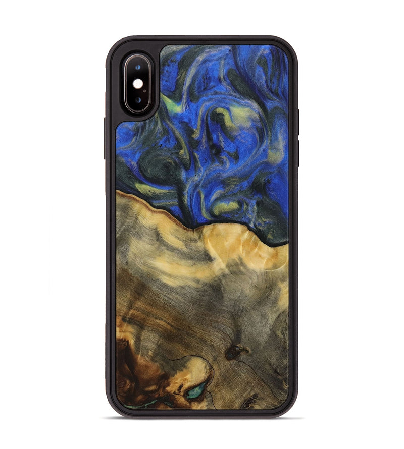 iPhone Xs Max Wood Phone Case - Susanna (Blue, 731264)