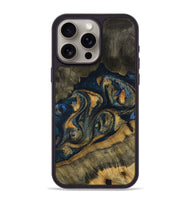 iPhone 15 Pro Max Wood Phone Case - Jian (Teal & Gold, 731268)