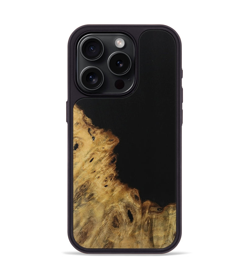 iPhone 15 Pro Wood Phone Case - Corey (Pure Black, 731273)