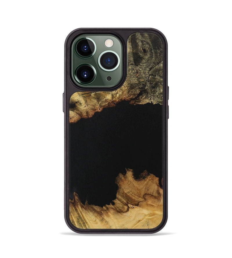 iPhone 13 Pro Wood Phone Case - Vicky (Pure Black, 731274)