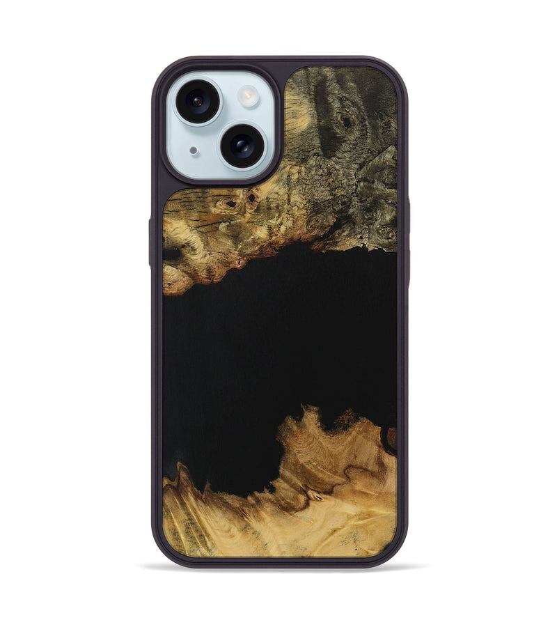 iPhone 15 Wood Phone Case - Vicky (Pure Black, 731274)