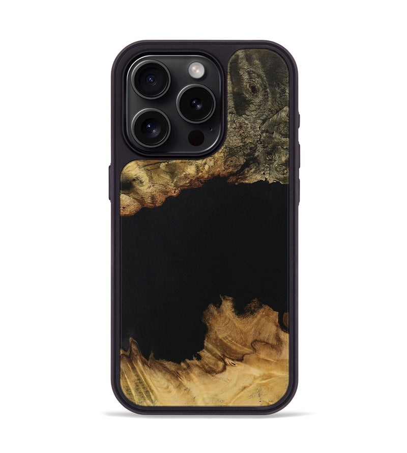 iPhone 15 Pro Wood Phone Case - Vicky (Pure Black, 731274)