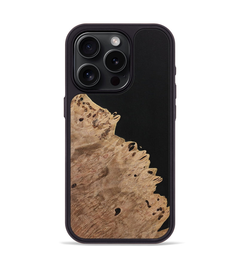 iPhone 15 Pro Wood Phone Case - Alvaro (Pure Black, 731276)