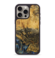 iPhone 15 Pro Max Wood Phone Case - Tobi (Teal & Gold, 731277)