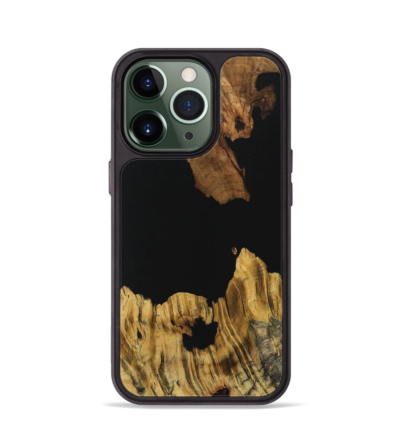 iPhone 13 Pro Wood Phone Case - Lenna (Pure Black, 731281)