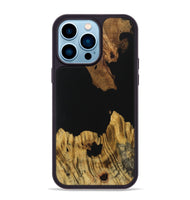 iPhone 14 Pro Max Wood Phone Case - Lenna (Pure Black, 731281)