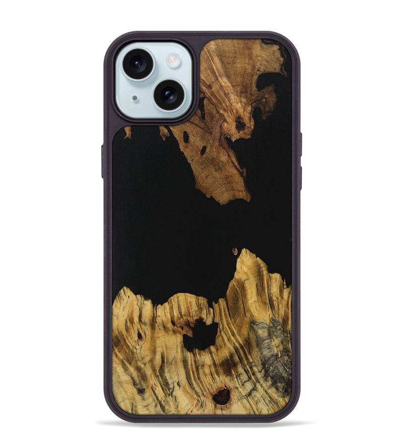 iPhone 15 Plus Wood Phone Case - Lenna (Pure Black, 731281)