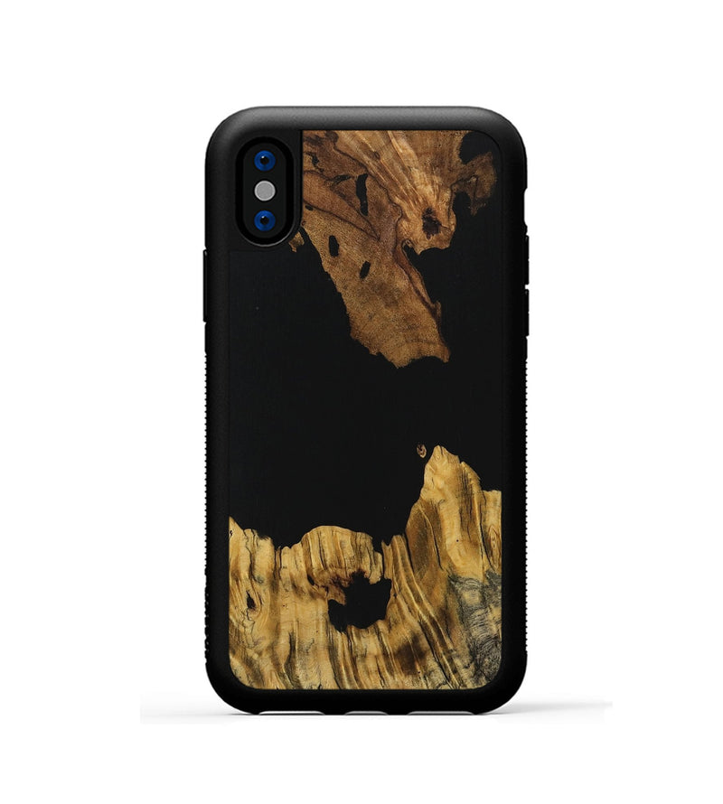 iPhone Xs Wood Phone Case - Lenna (Pure Black, 731281)