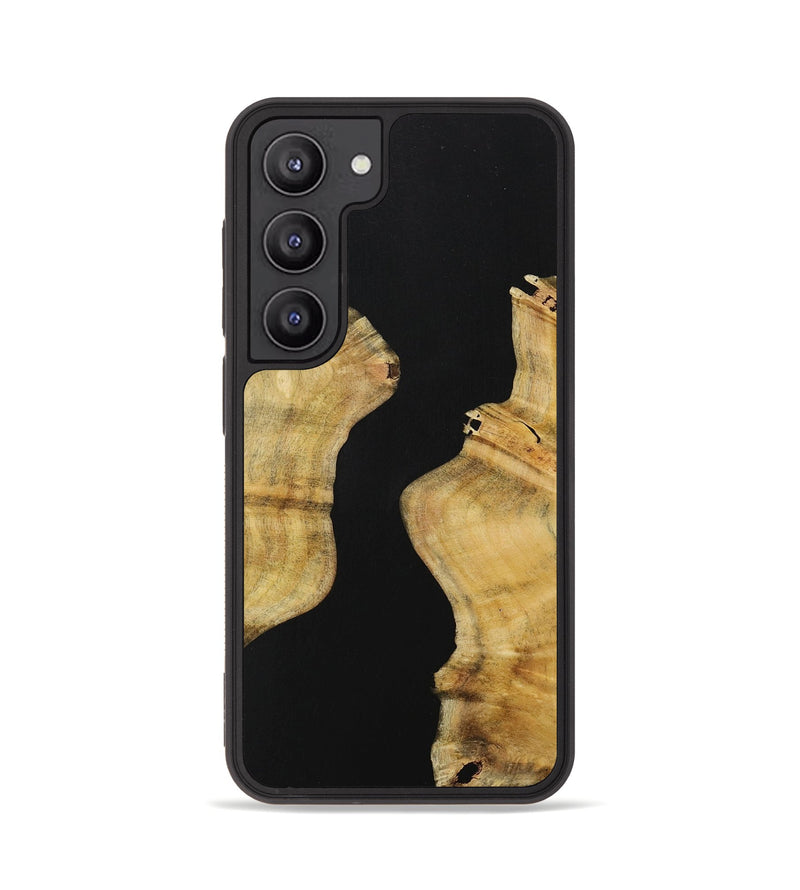 Galaxy S23 Wood Phone Case - Labfive (Pure Black, 731283)