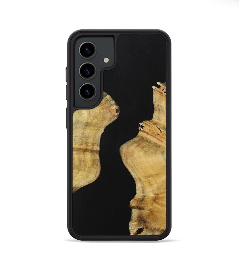 Galaxy S24 Wood Phone Case - Labfive (Pure Black, 731283)