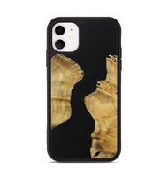 iPhone 11 Wood Phone Case - Labfive (Pure Black, 731283)