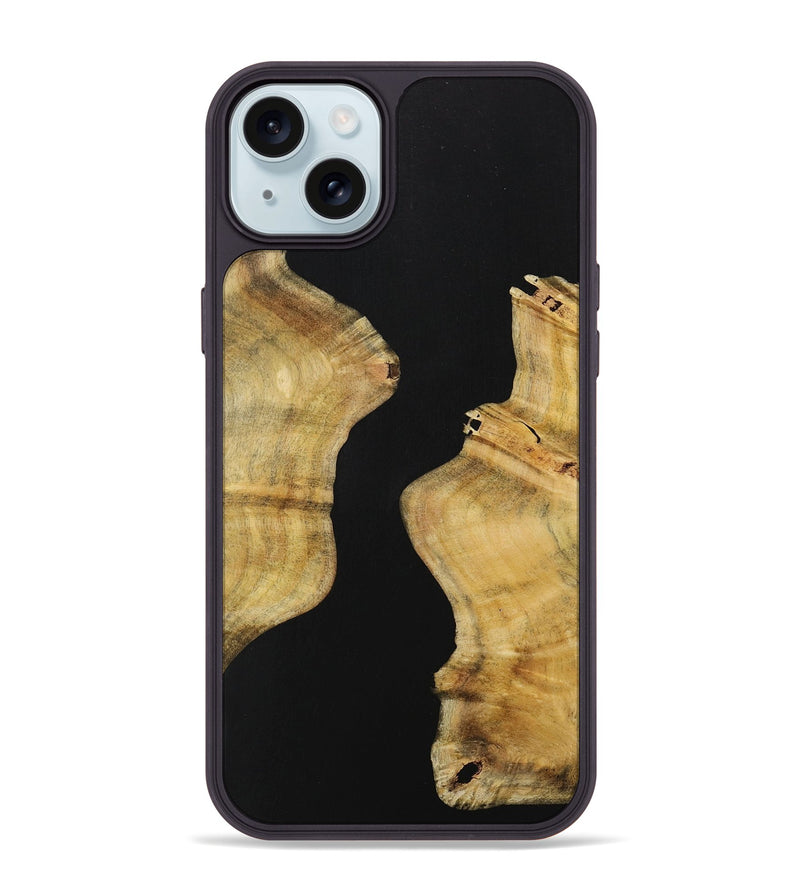 iPhone 15 Plus Wood Phone Case - Labfive (Pure Black, 731283)