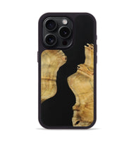 iPhone 15 Pro Wood Phone Case - Labfive (Pure Black, 731283)