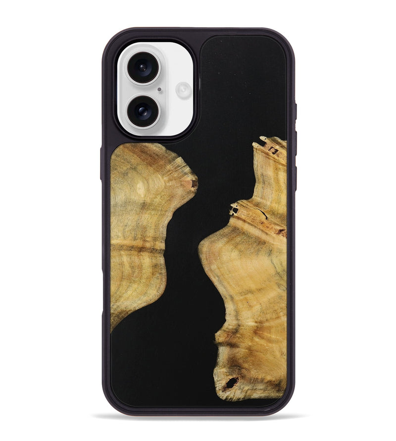 iPhone 16 Plus Wood Phone Case - Labfive (Pure Black, 731283)