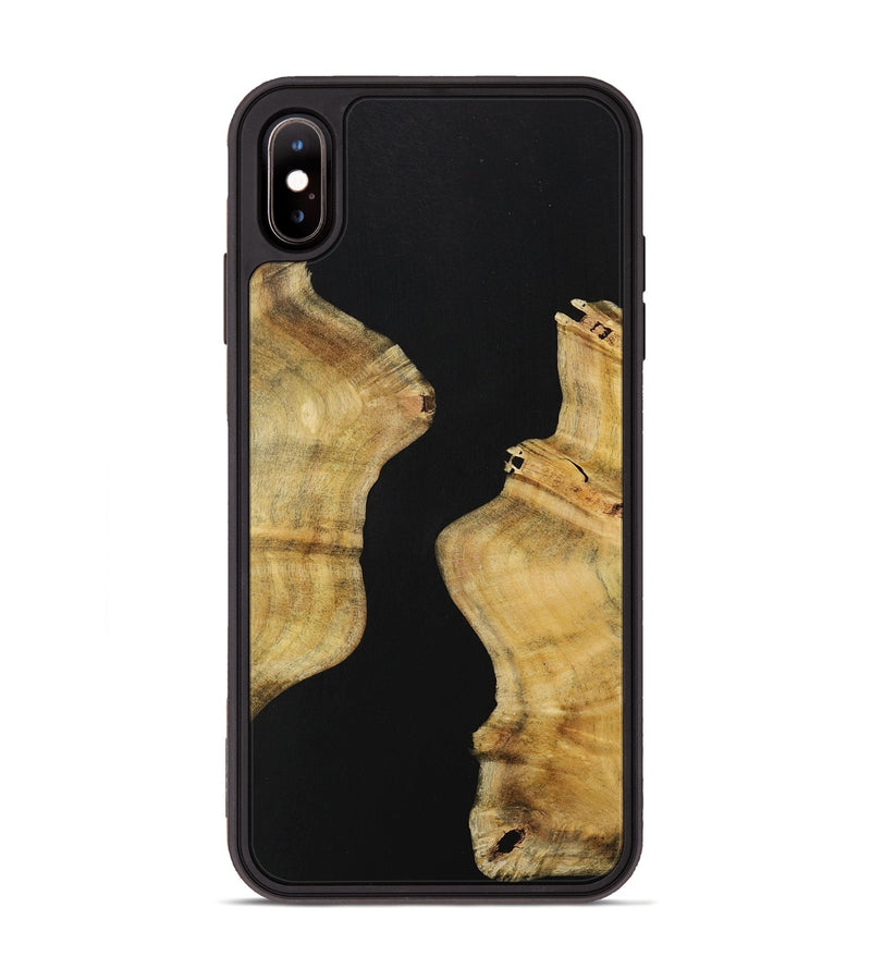 iPhone Xs Max Wood Phone Case - Labfive (Pure Black, 731283)