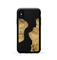 iPhone Xs Wood Phone Case - Labfive (Pure Black, 731283)