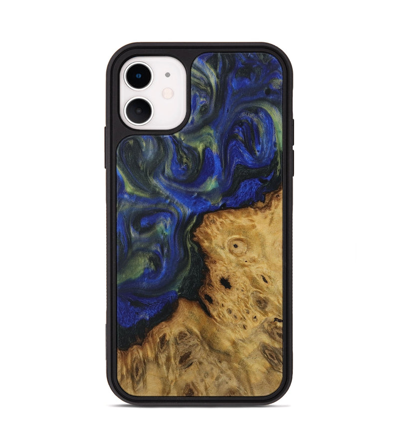 iPhone 11 Wood Phone Case - Enver (Blue, 731284)