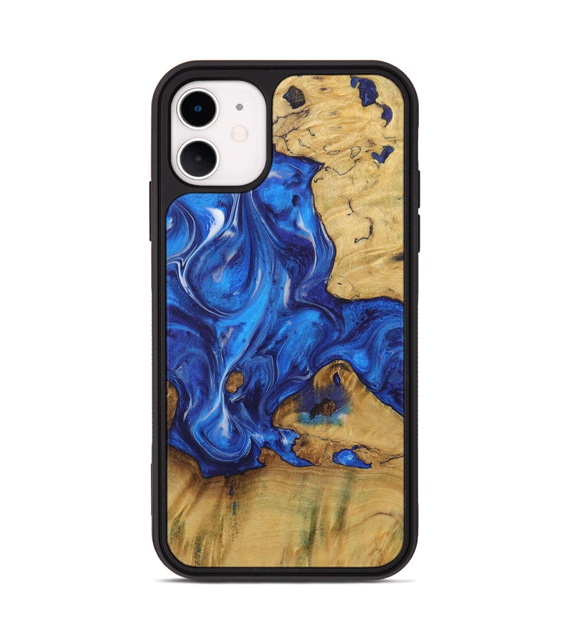 iPhone 11 Wood Phone Case - Ioan (Blue, 731285)