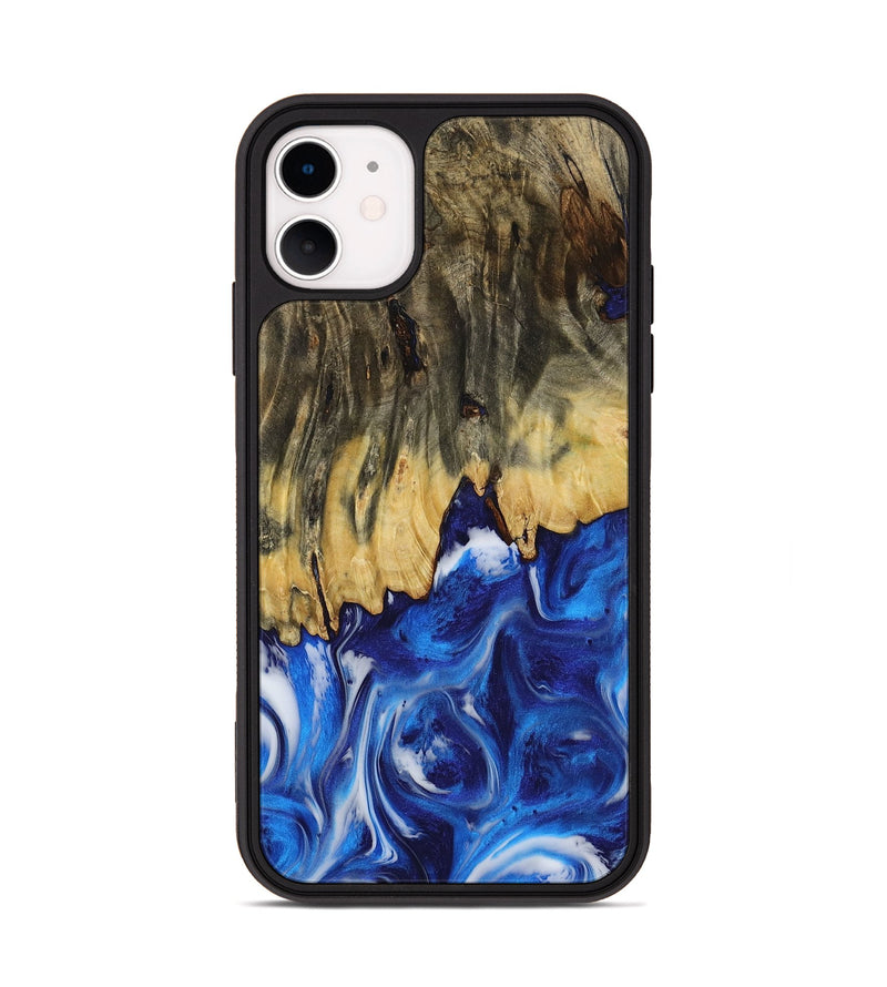 iPhone 11 Wood Phone Case - Cailyn (Blue, 731287)