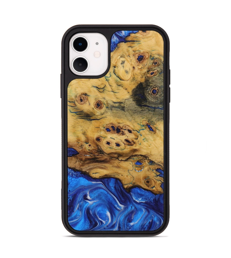 iPhone 11 Wood Phone Case - Anup (Blue, 731293)