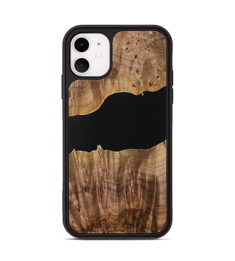 iPhone 11 Wood Phone Case - Katalin (Pure Black, 731297)