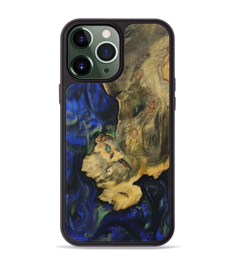 iPhone 13 Pro Max Wood Phone Case - Stew (Blue, 731300)