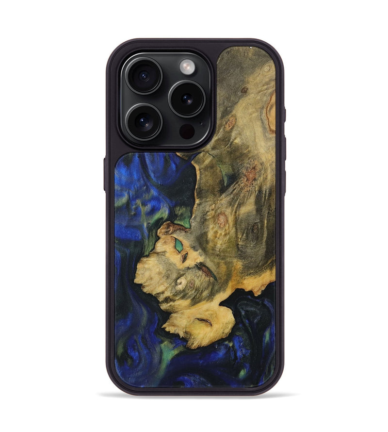 iPhone 15 Pro Wood Phone Case - Stew (Blue, 731300)