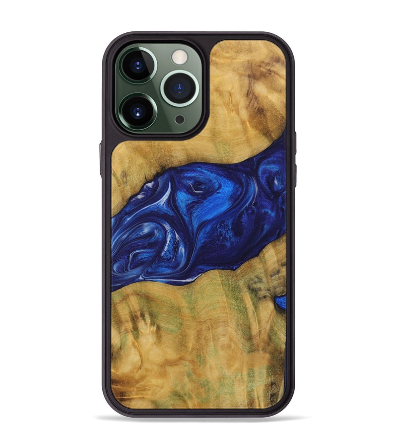 iPhone 13 Pro Max Wood Phone Case - Gianni (Blue, 731303)