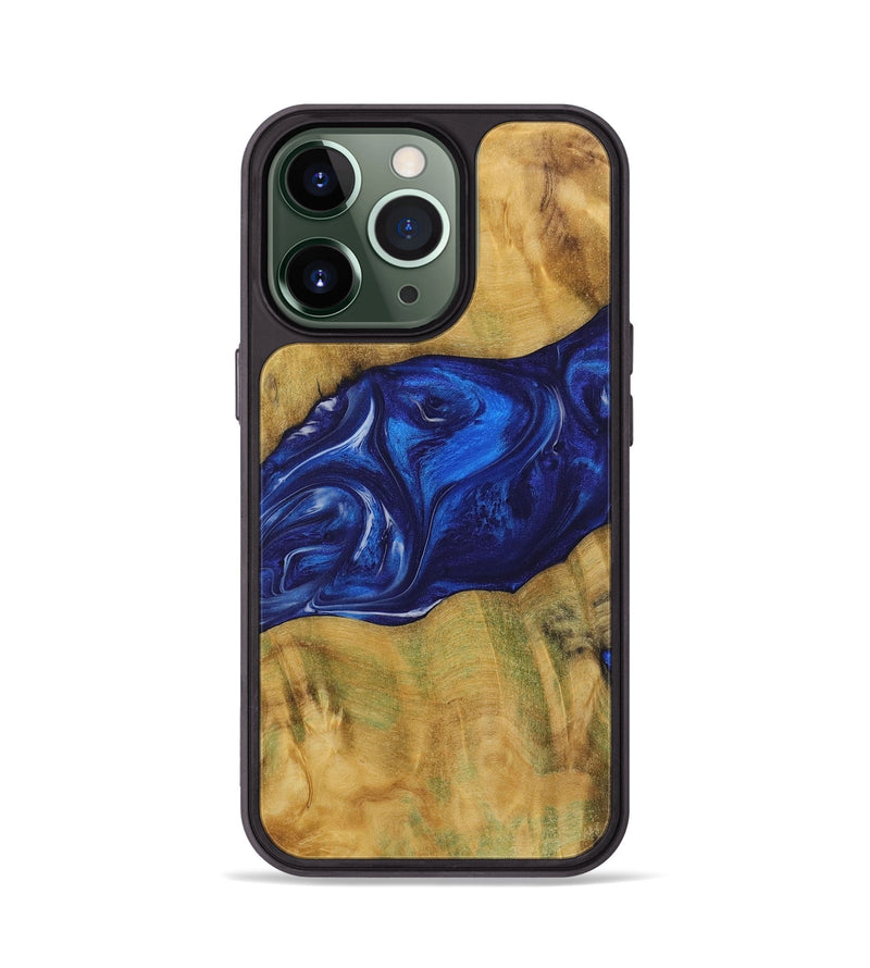 iPhone 13 Pro Wood Phone Case - Gianni (Blue, 731303)