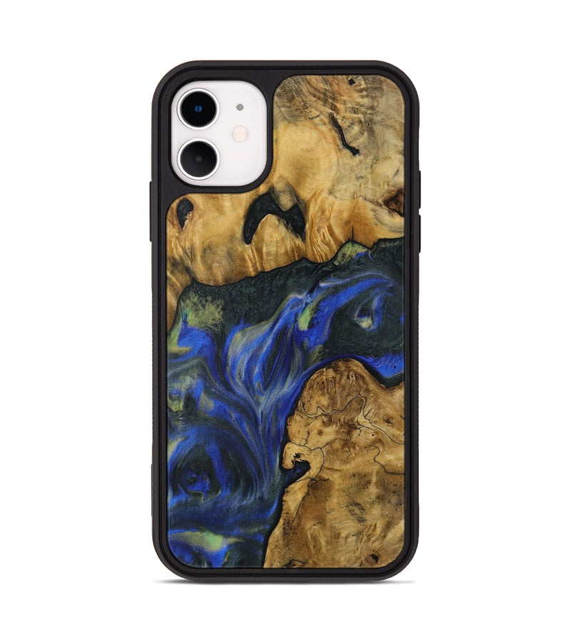 iPhone 11 Wood Phone Case - Muire (Blue, 731305)