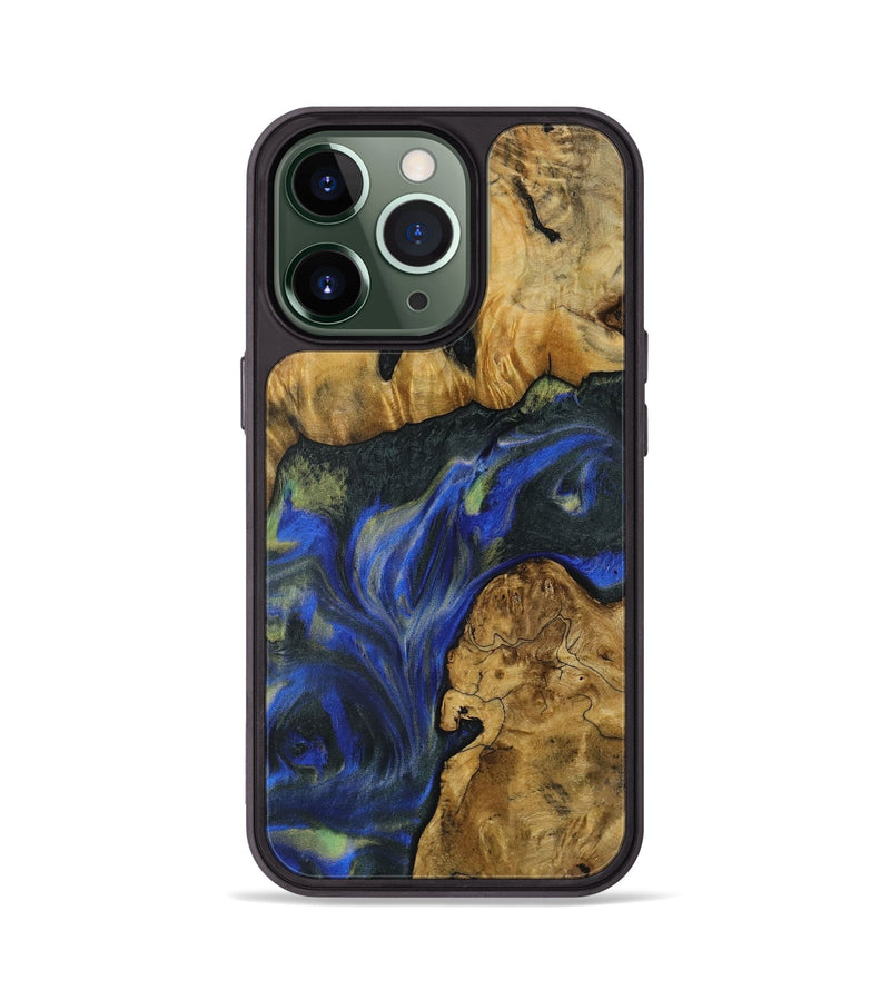 iPhone 13 Pro Wood Phone Case - Muire (Blue, 731305)