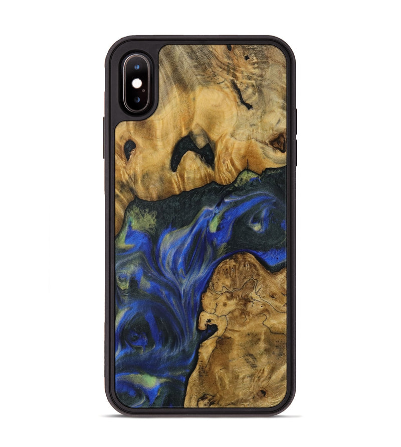 iPhone Xs Max Wood Phone Case - Muire (Blue, 731305)