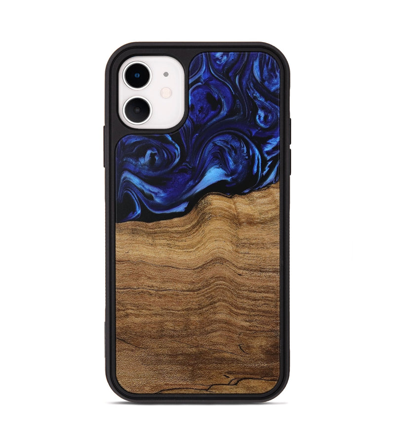 iPhone 11 Wood Phone Case - Johan (Blue, 731306)