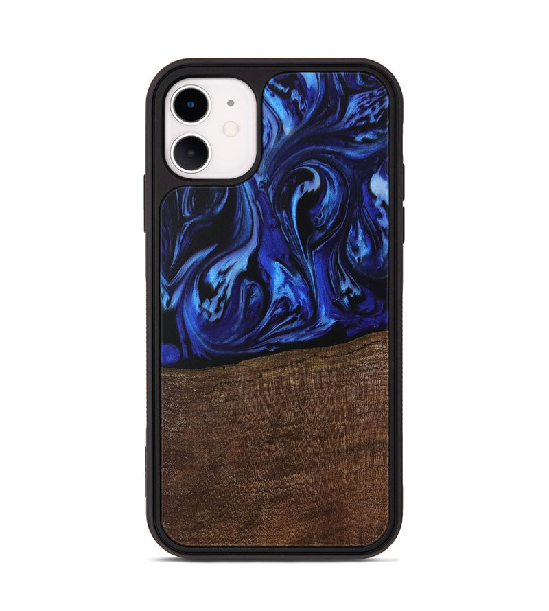 iPhone 11 Wood Phone Case - Henery (Blue, 731307)