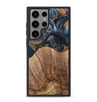 Galaxy S23 Ultra Wood Phone Case - Lydie (Teal & Gold, 731308)