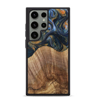 Galaxy S24 Ultra Wood Phone Case - Lydie (Teal & Gold, 731308)