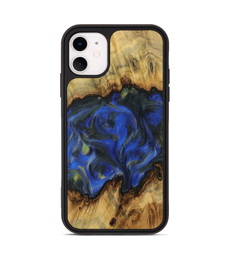 iPhone 11 Wood Phone Case - Gilman (Blue, 731309)