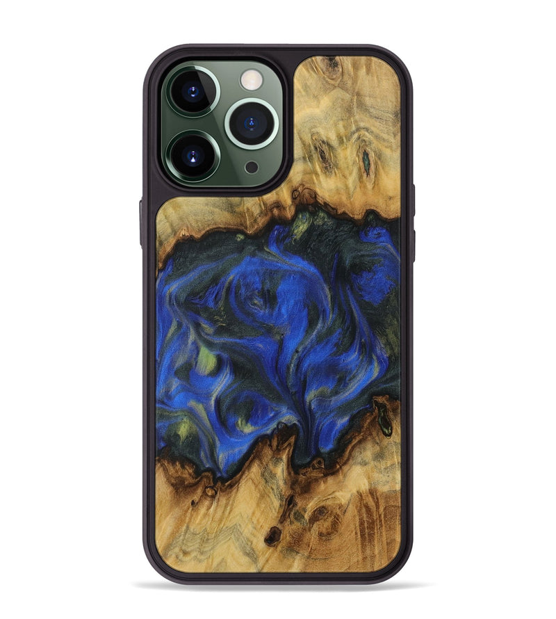 iPhone 13 Pro Max Wood Phone Case - Gilman (Blue, 731309)