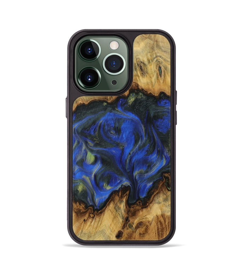 iPhone 13 Pro Wood Phone Case - Gilman (Blue, 731309)